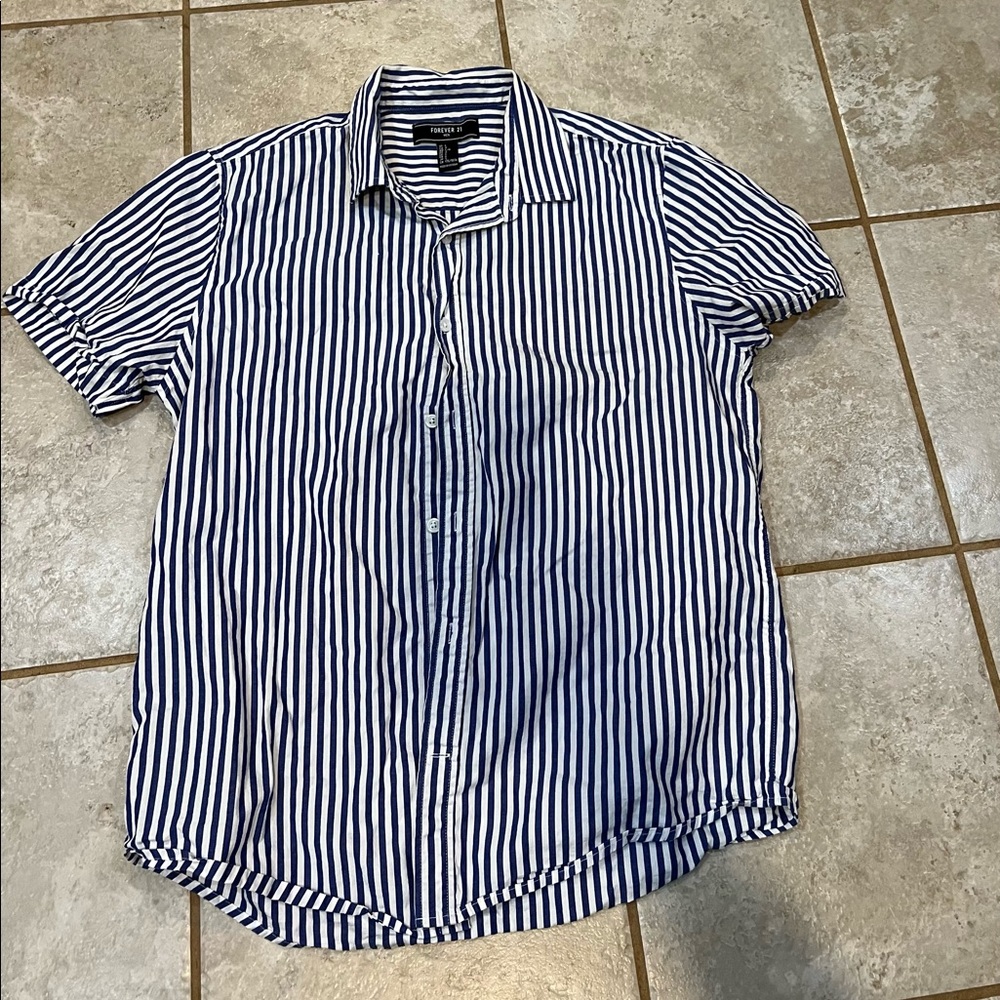 Striped button-up